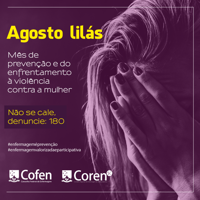 Agosto Lilás - Mês de enfrentamento da violência contra a mulher