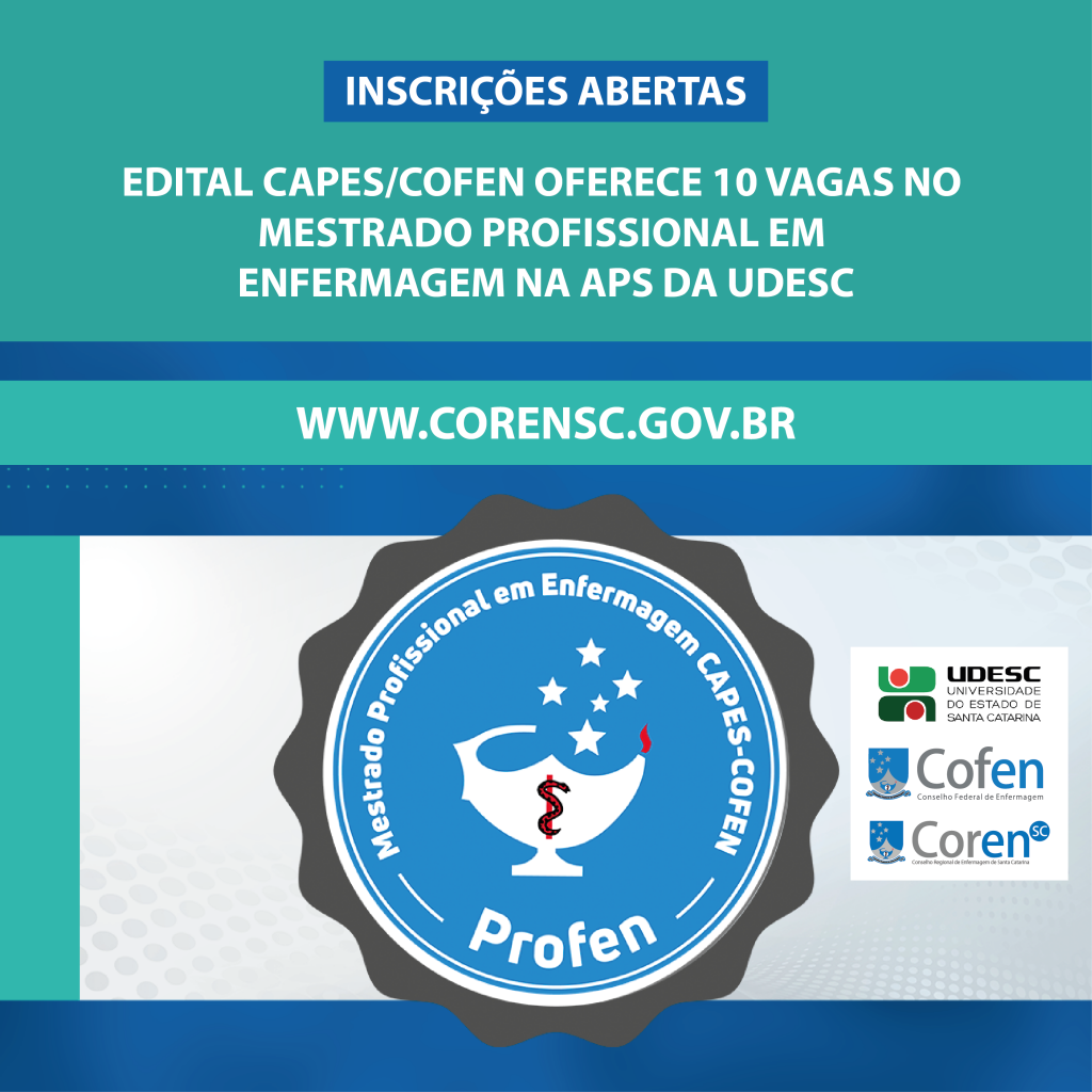 Edital Capes/Cofen oferece 10 vagas no Mestrado Profissional em